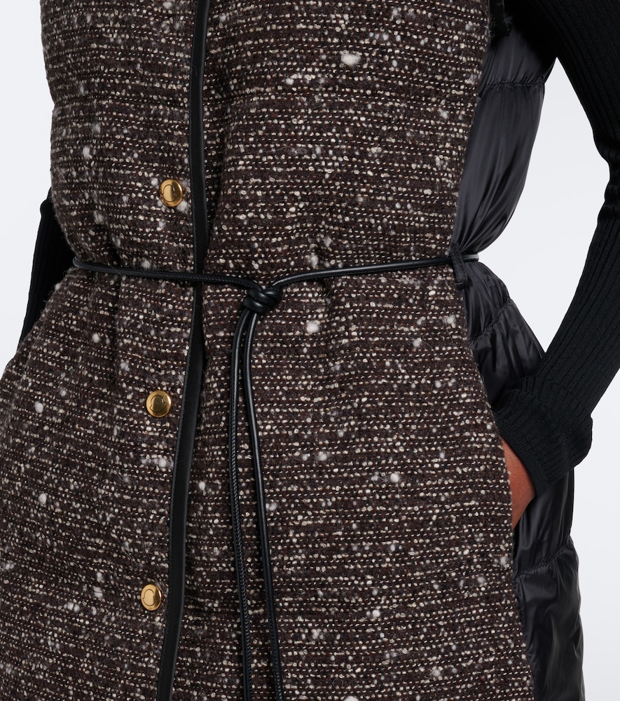 Figurative Down-Paneled Wool-Blend Vest