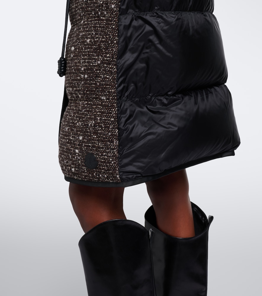 Figurative Down-Paneled Wool-Blend Vest