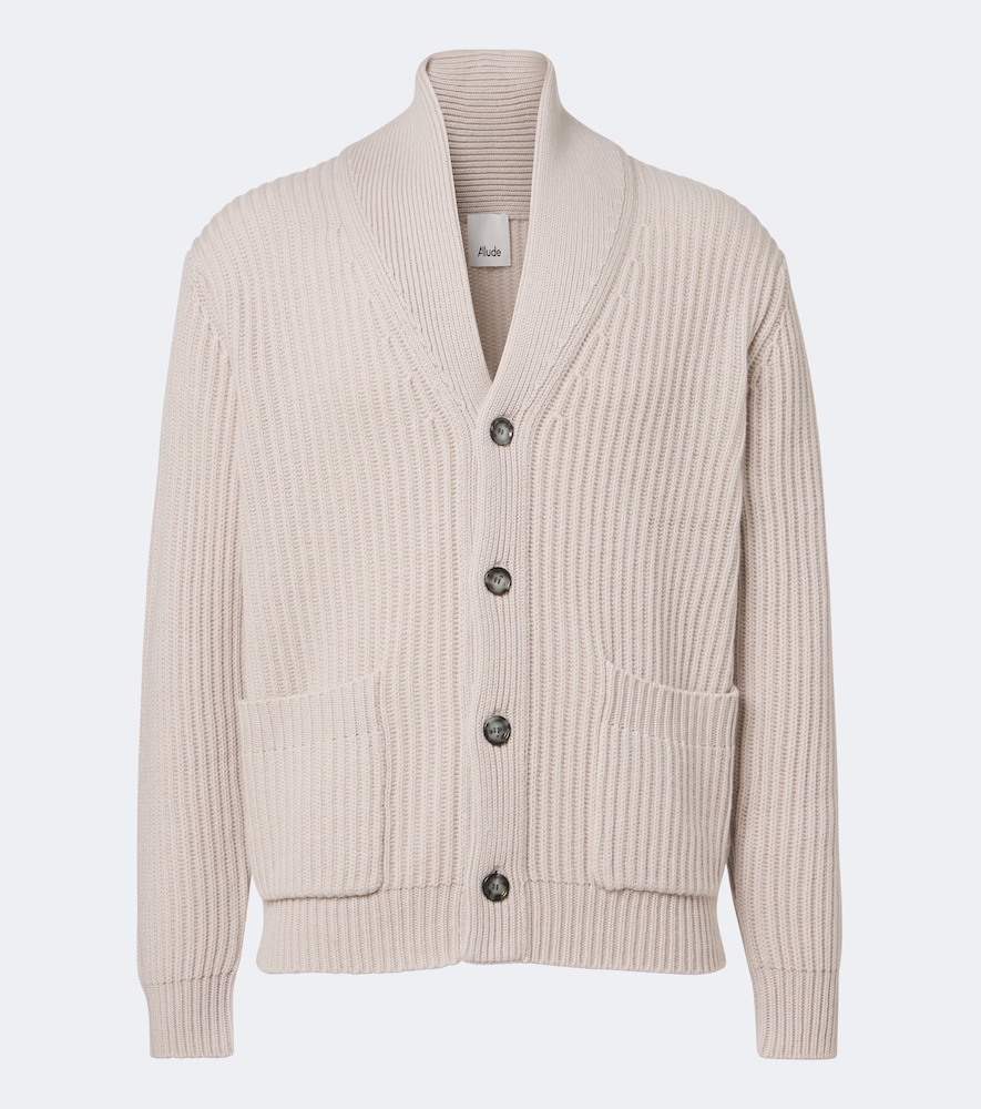 Gerippter Cardigan aus Wolle und Cashmere
