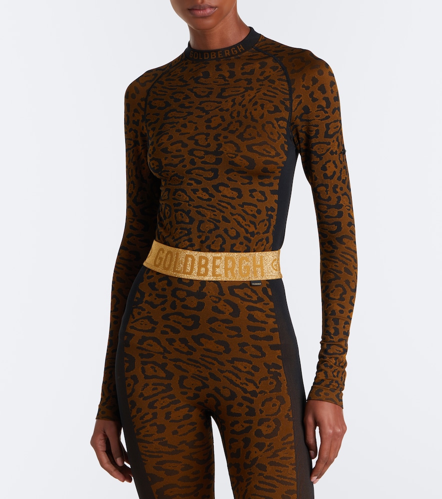 Feline Leopard-Print Ski Top