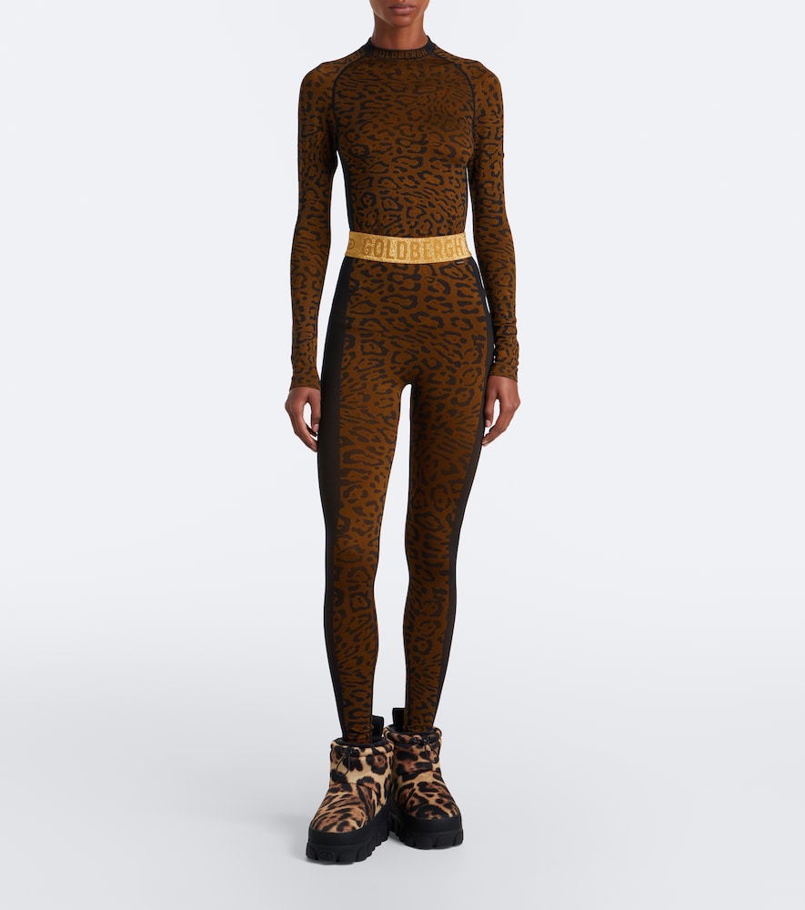 Feline Leopard-Print Ski Top