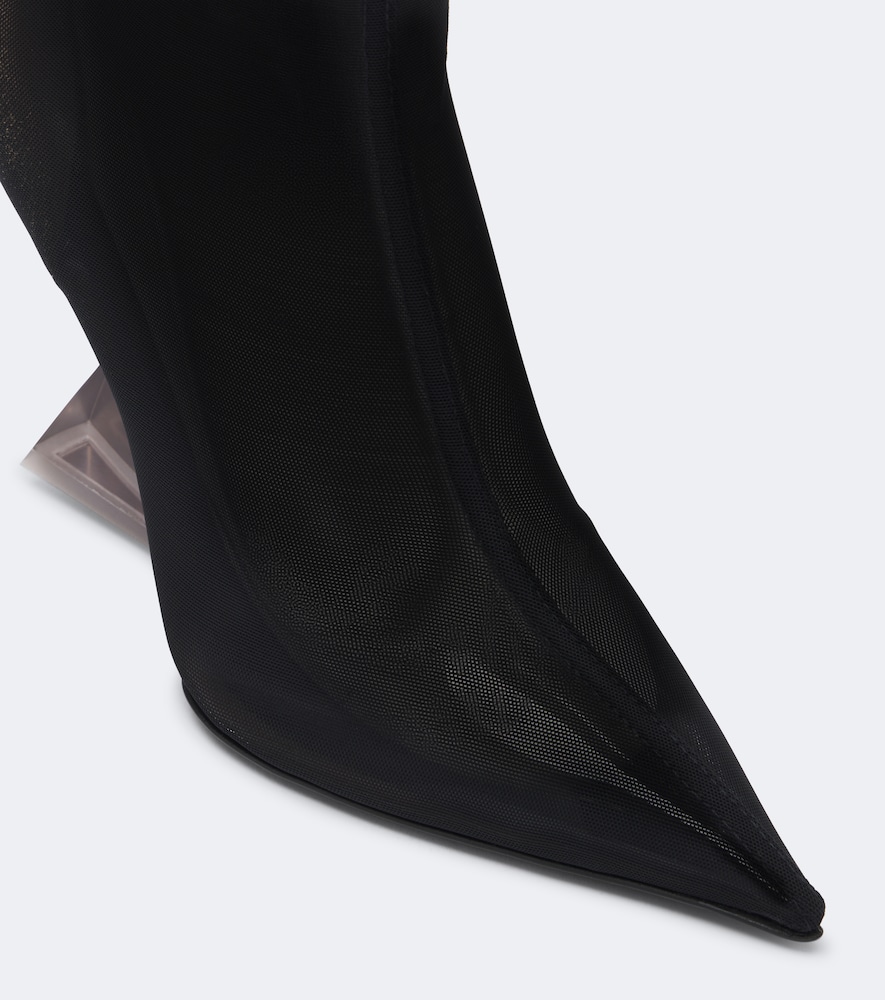 Cheope Lace-Trimmed Mesh Over-The-Knee Boots