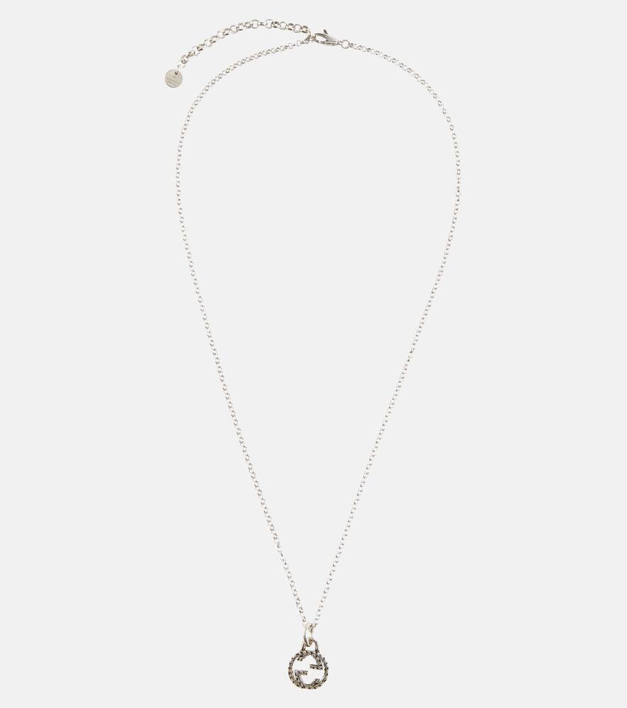 Gucci Interlocking G sterling silver necklace