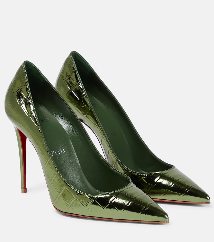 Christian Louboutin Kate croc-effect leather pumps