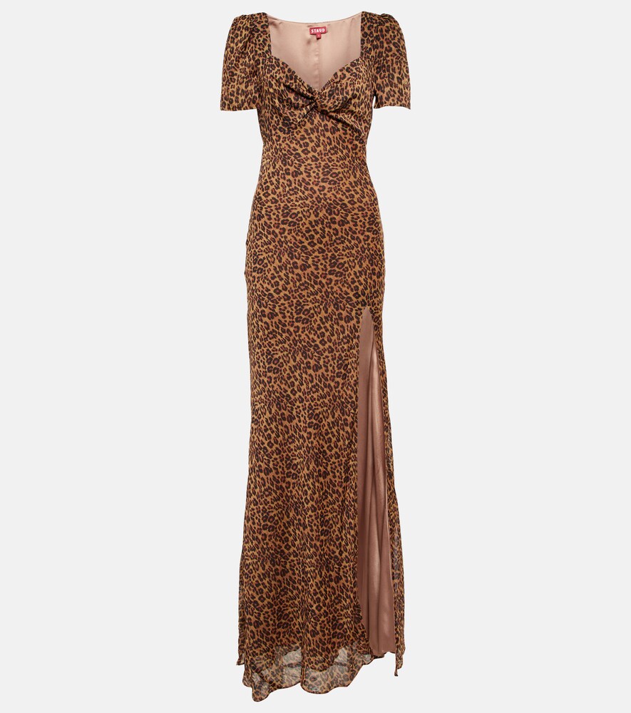 Lea leopardprint chiffon maxi dress