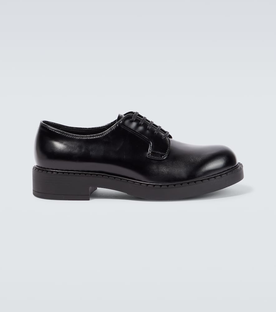 Brushed leather Derby shoes
