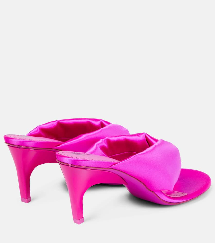 Attico Rem Satin Thong Sandals In Pink