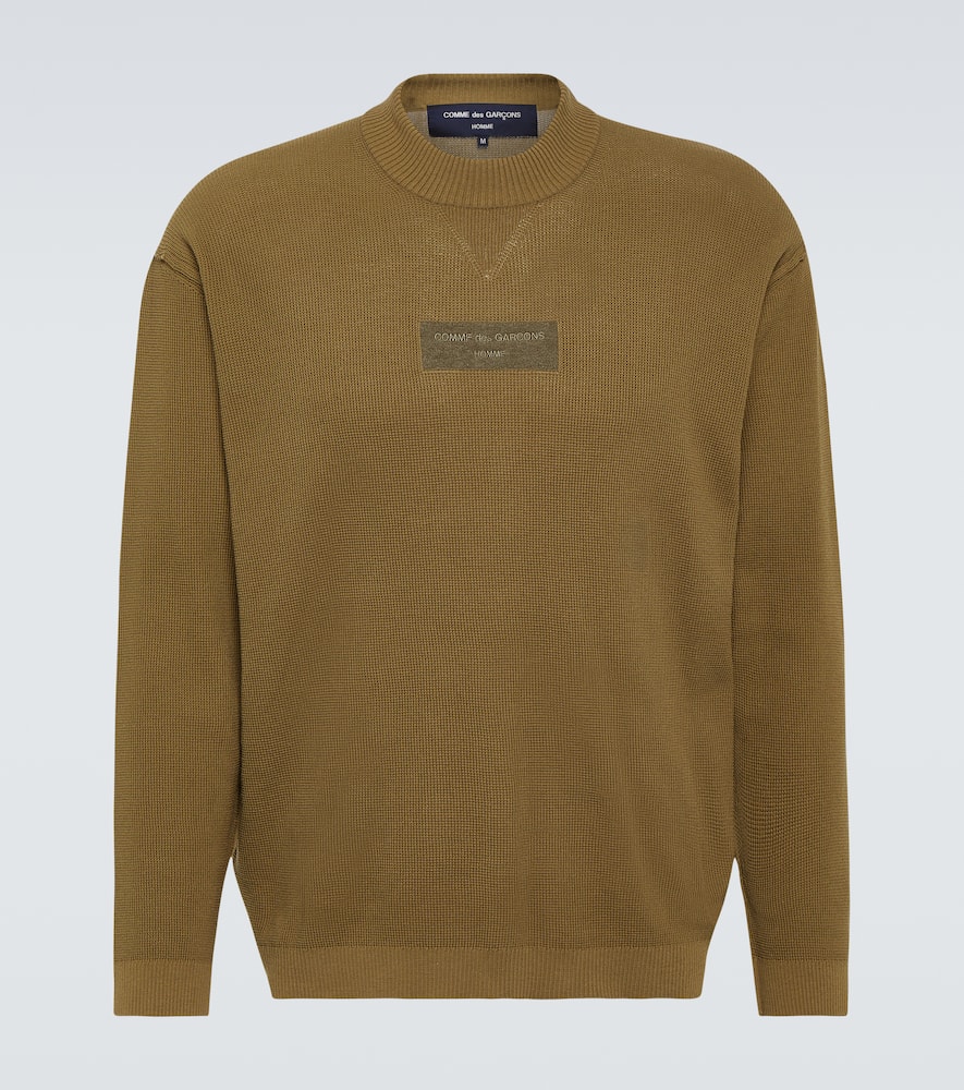 Shop Comme Des Garçons Homme Deux Comme Des Garçons Homme Cotton Sweater In Green