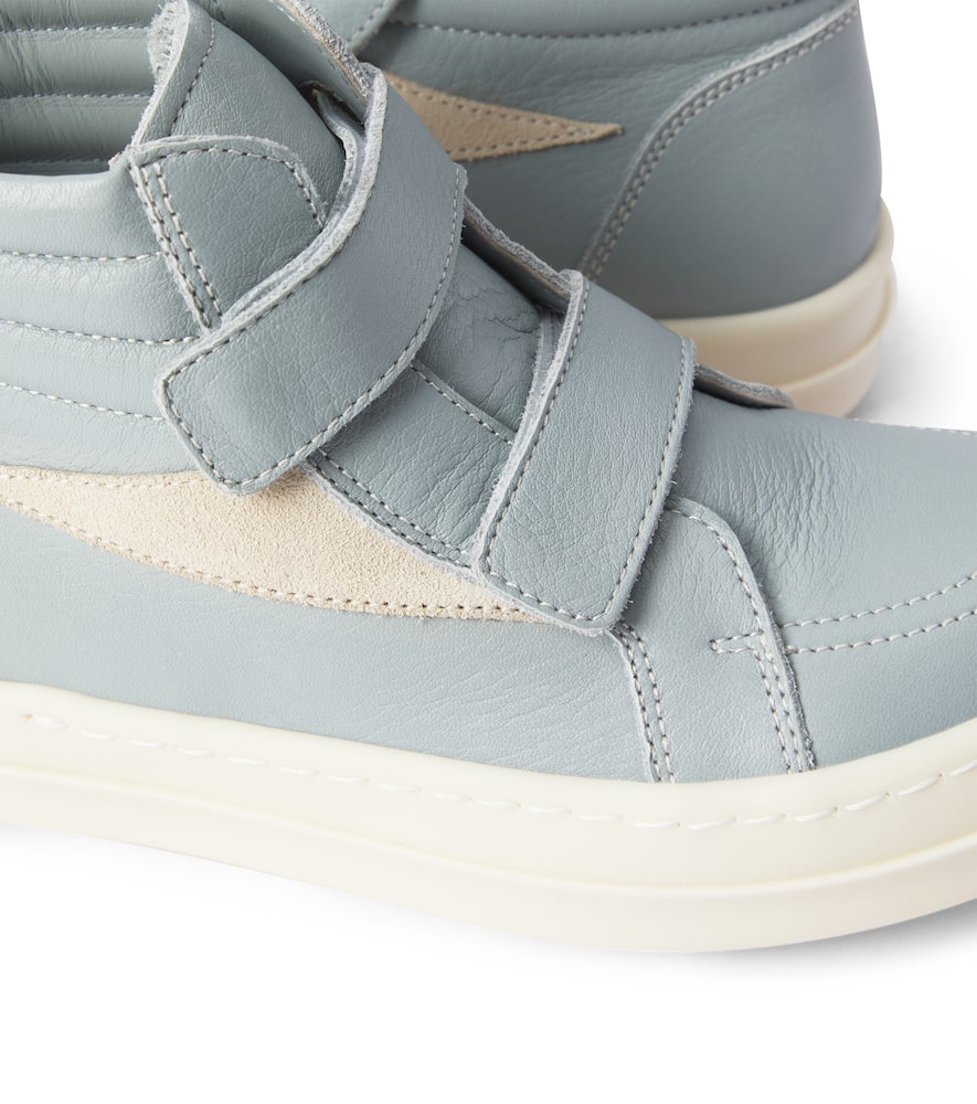 Rick Owens Straps Vintage Leather High-top Sneakers In Blue