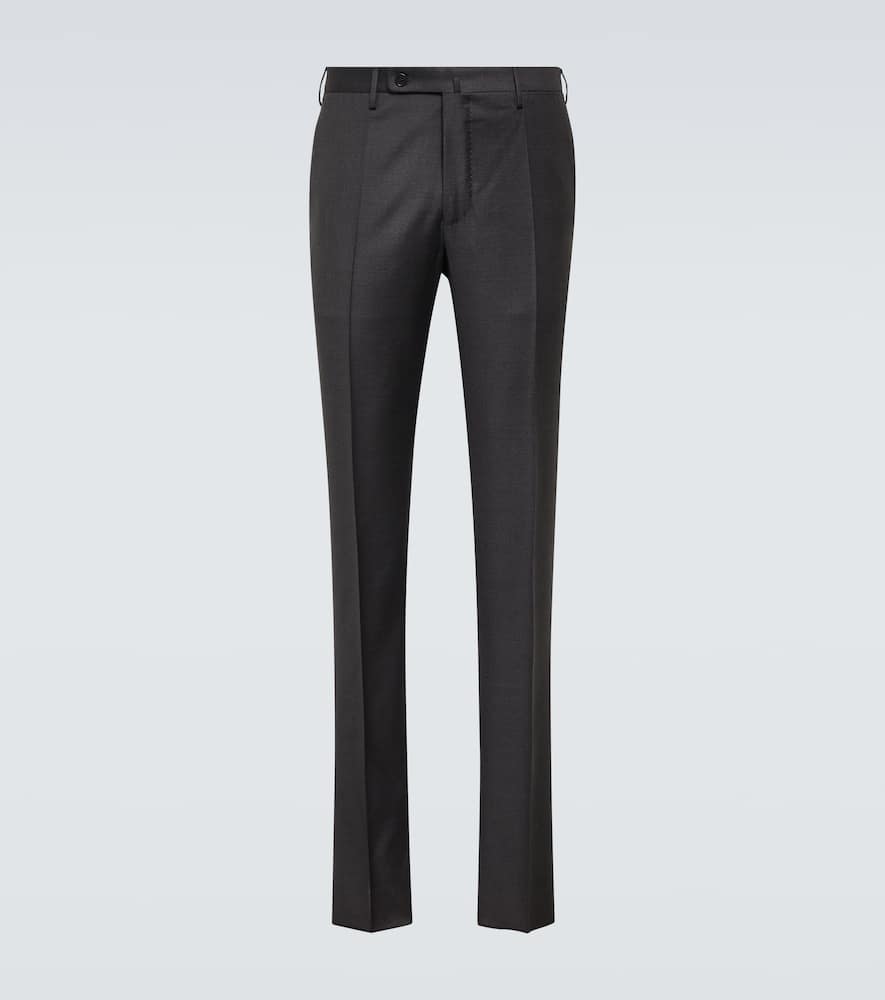 Virgin wool tapered pants