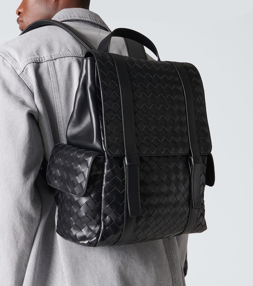  Bottega Veneta Bottega Veneta Back To School Intrecciato Leather Backpack 