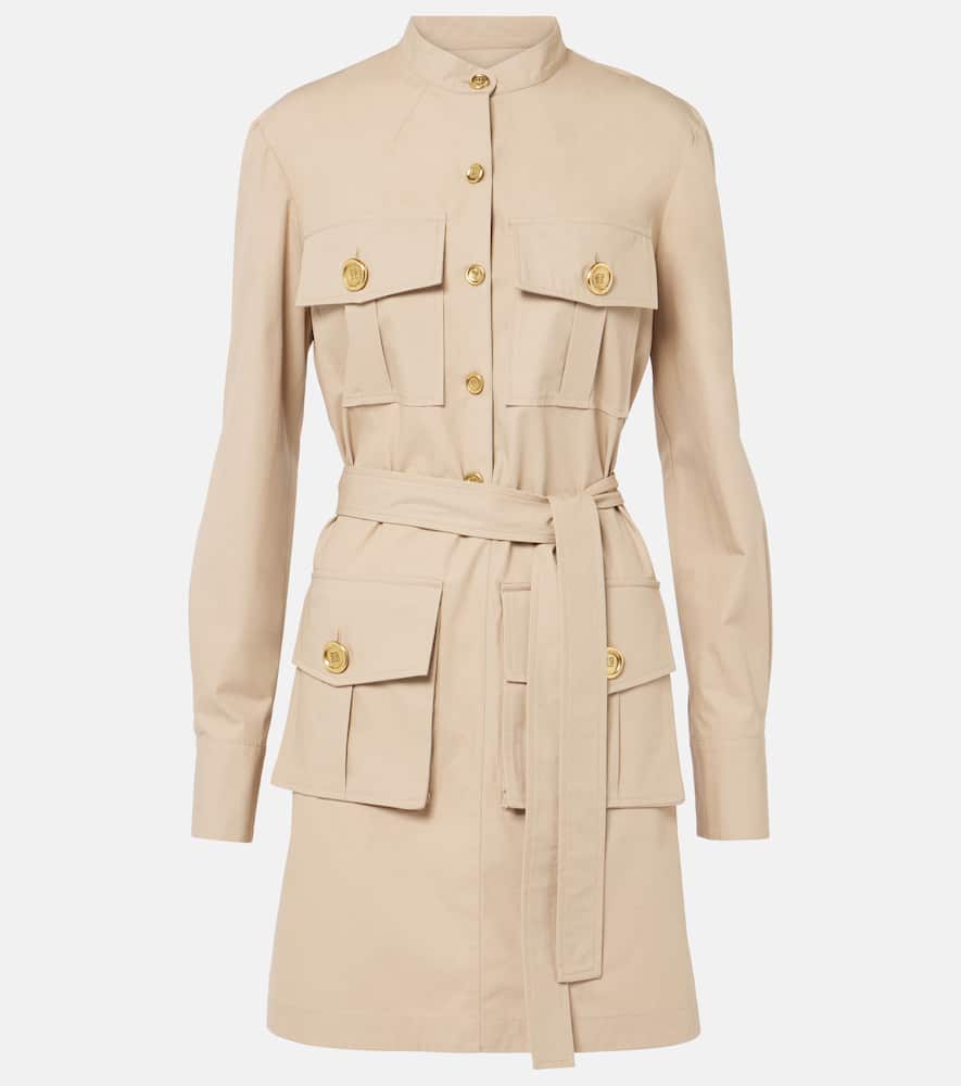 Givenchy Taupe Safari Dress In Poplin In Beige