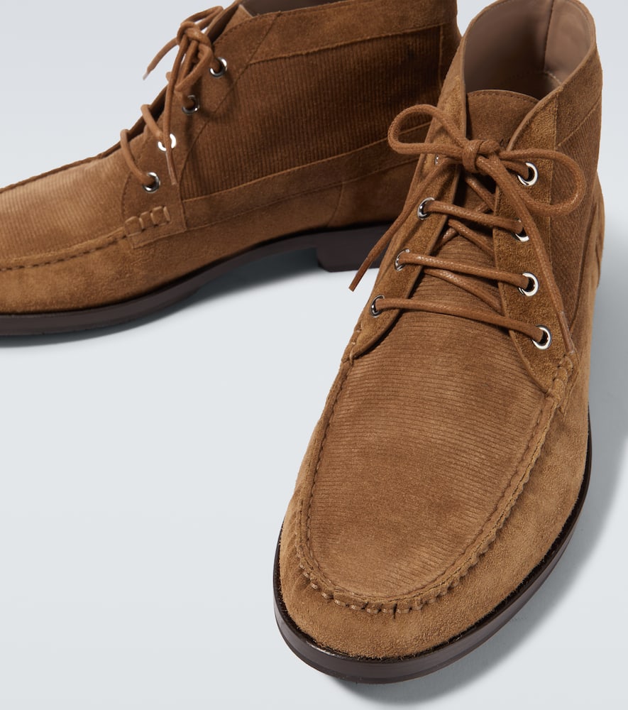 Manolo Blahnik Desert Boots Rhinebeck Aus Veloursleder In Braun