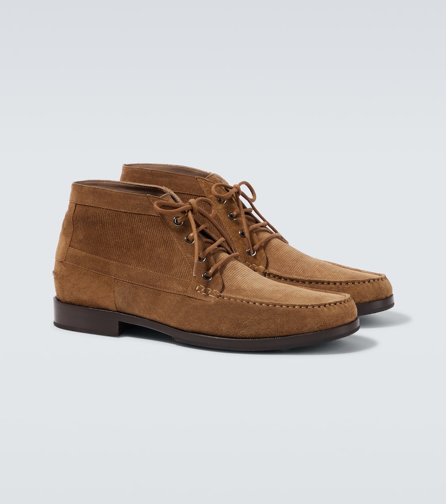 Manolo Blahnik Desert Boots Rhinebeck Aus Veloursleder In Braun