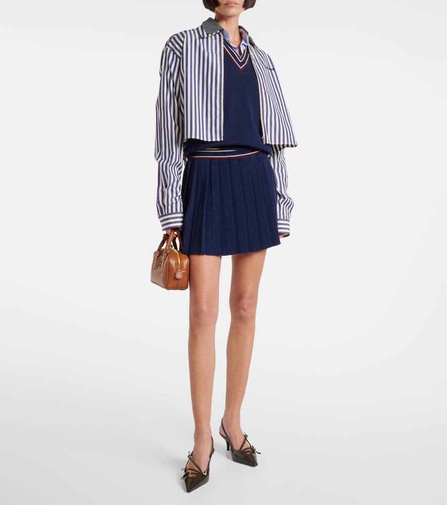 Miu Miu Striped In Blue
