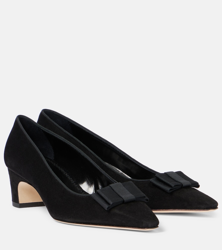 Manolo Blahnik Reador bow-detail suede pumps