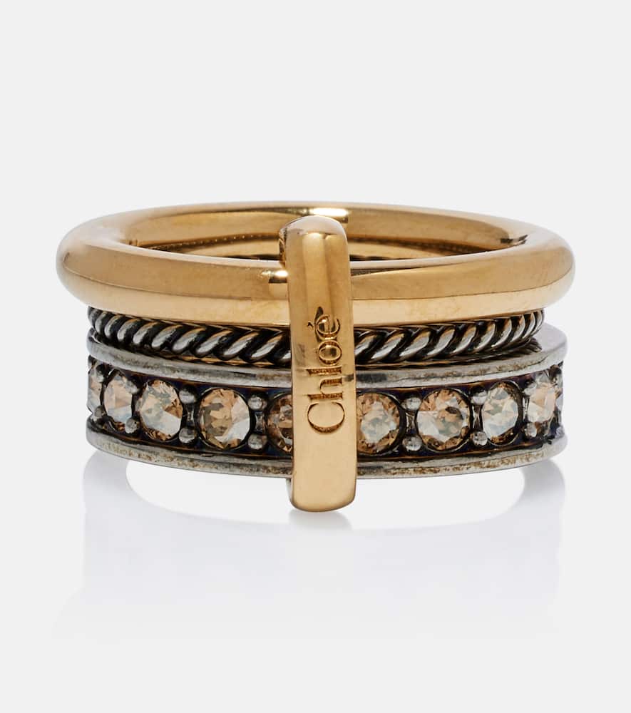 Chloé Embellished Logo Ring
