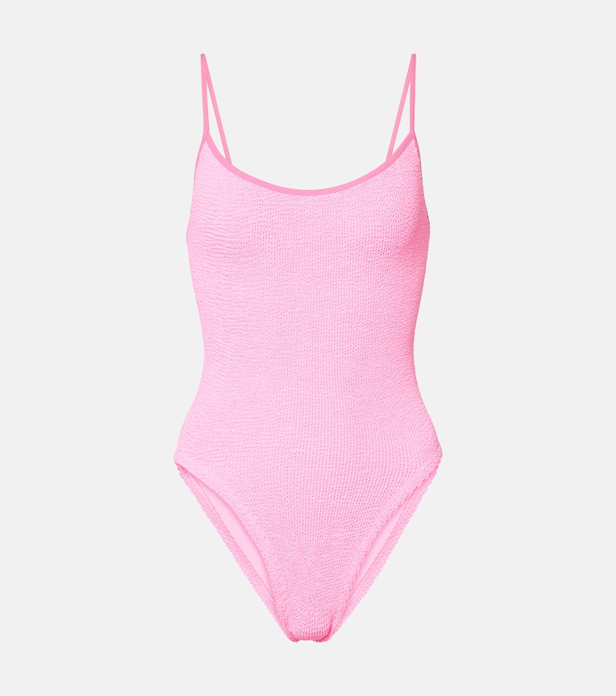 Hunza G Pamela Swimsuit In Bubblegum/red