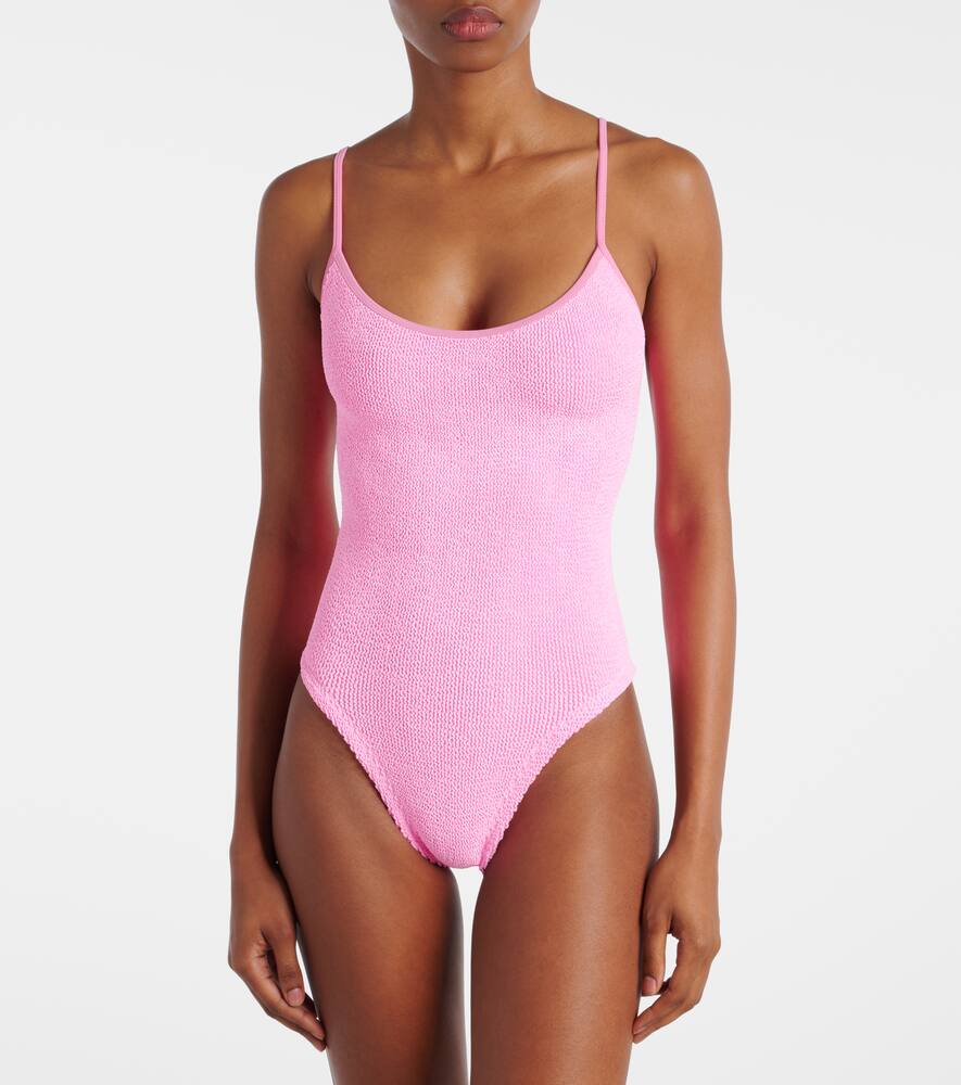 Hunza G Pamela Swimsuit In Bubblegum/red