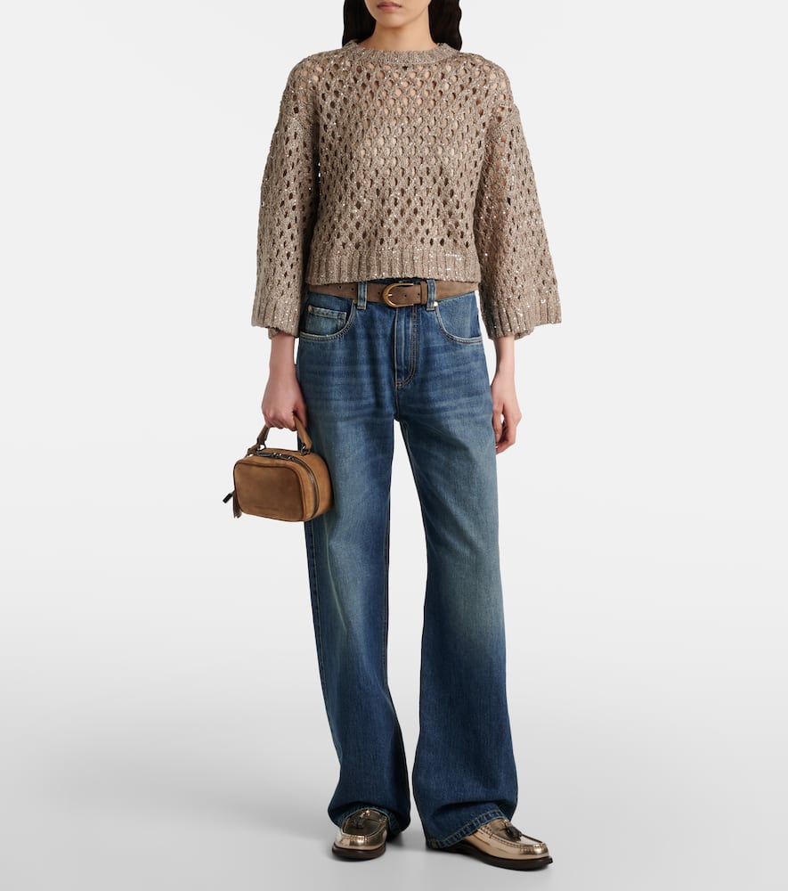 Brunello Cucinelli Low-rise Straight Jeans In Blue