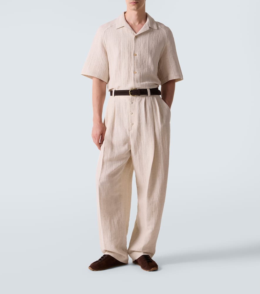 Jacquemus The Tennis Leather-trimmed Croc-effect Suede Sneakers In Brown