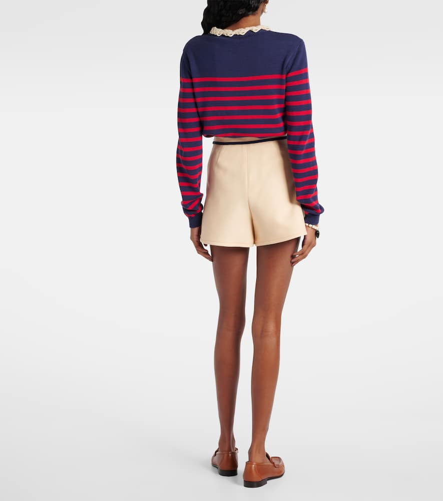 Valentino Crêpe Couture Shorts In Nude
