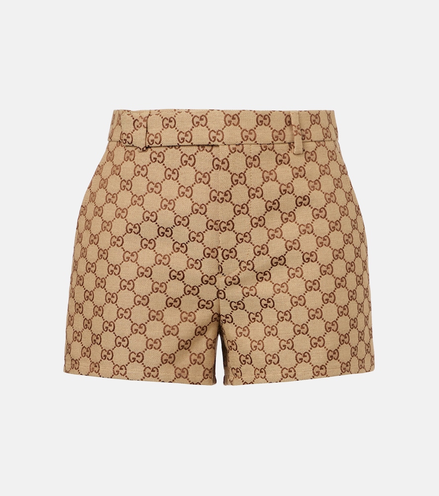 Gucci Damen Beige Shorts Gg Aus Canvas - MyTheresa