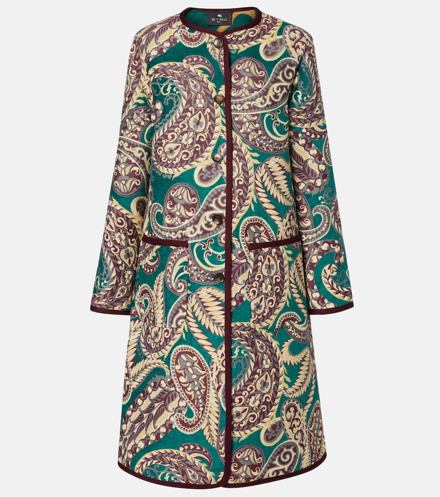 Reversible jacquard coat