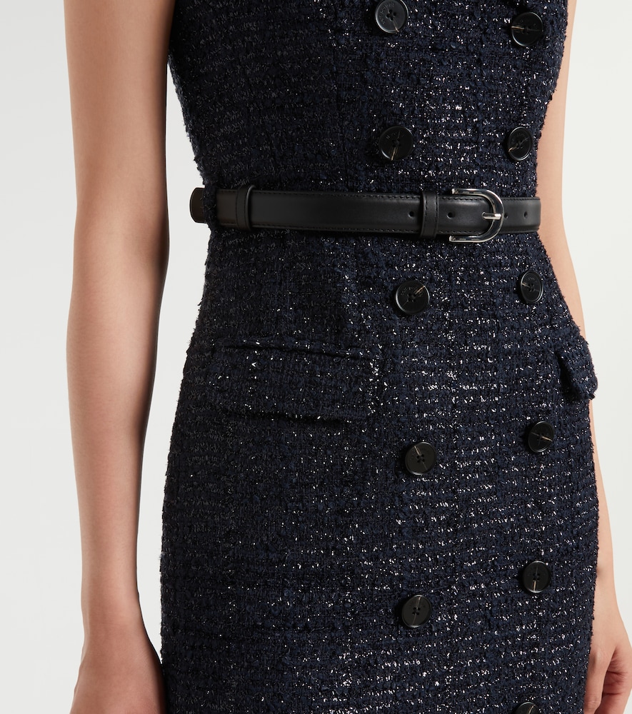  Self-portrait Self-portrait Belted Bouclã© Midi Dress 