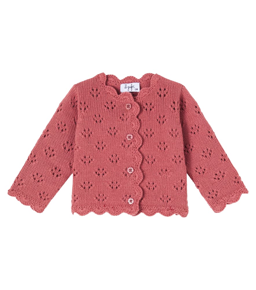 Il Gufo Virgin Wool Cardigan In Pink