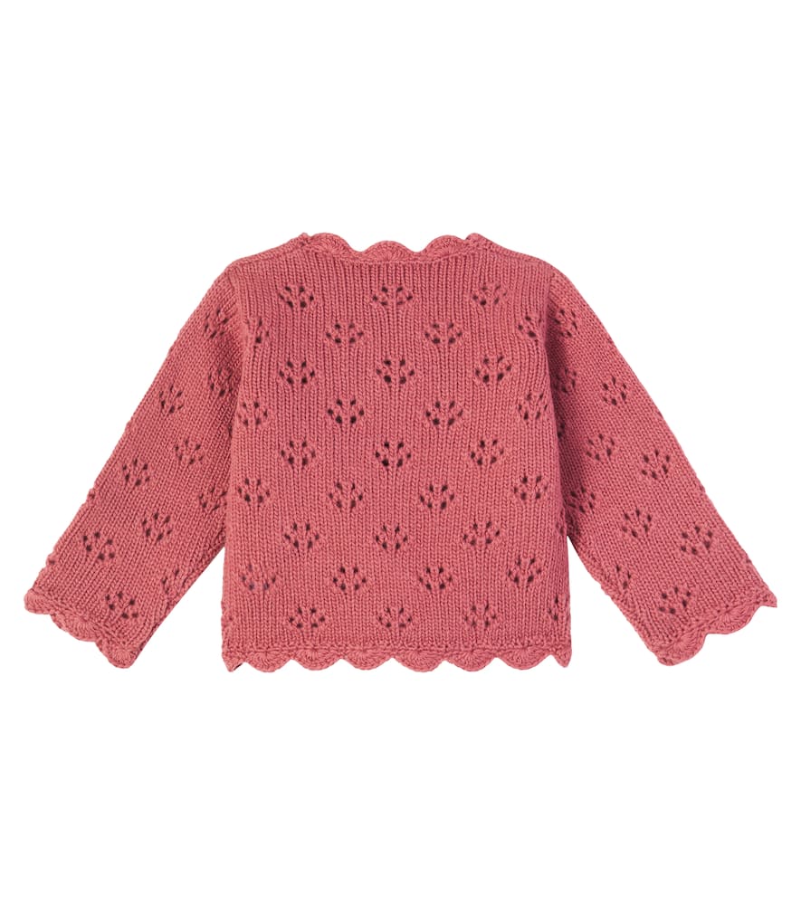 Il Gufo Virgin Wool Cardigan In Pink