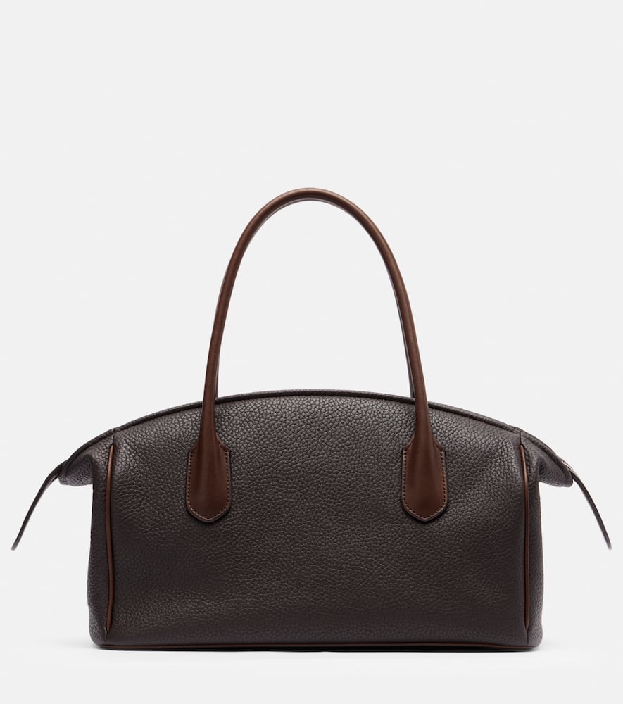 The Row Ewa Leather Tote Bag In Brown