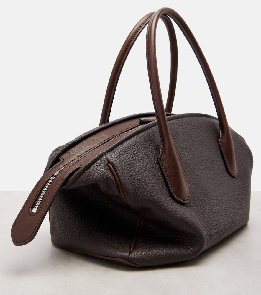 The Row Ewa Leather Tote Bag In Brown