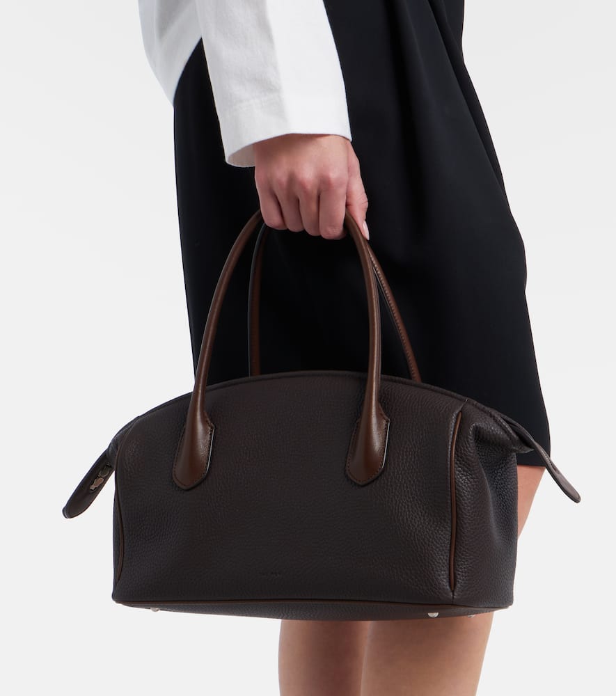 The Row Ewa Leather Tote Bag In Brown