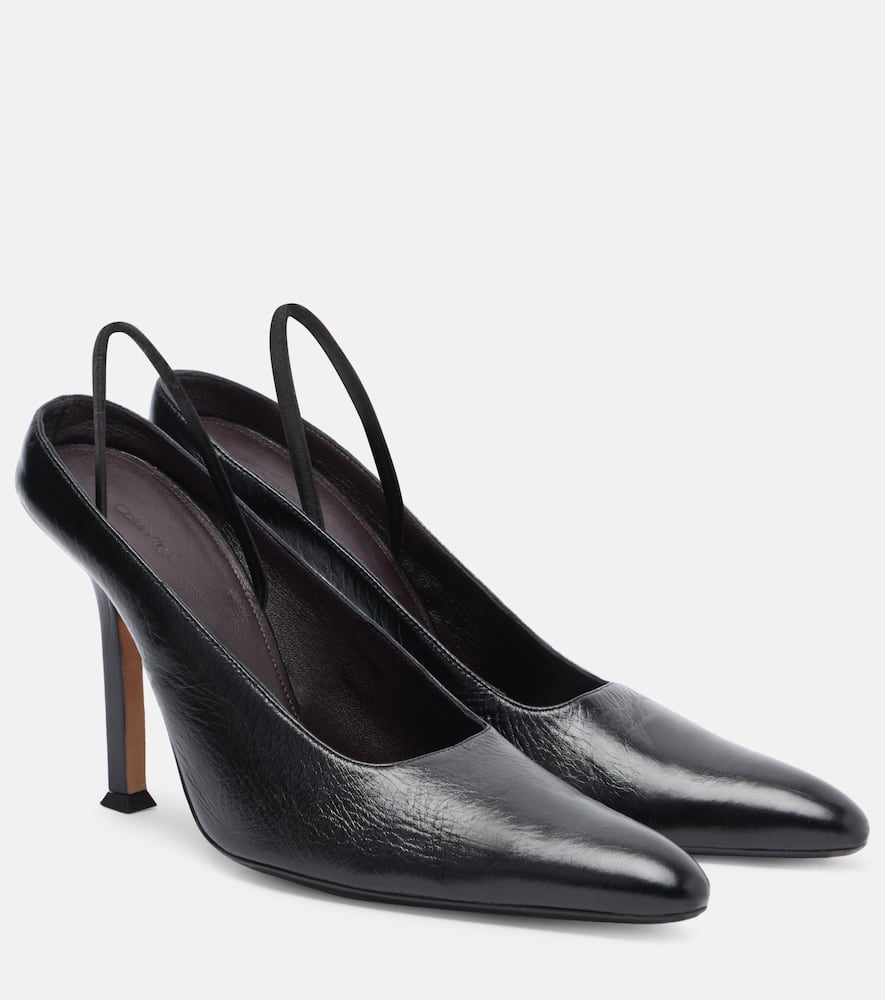Calvin Klein Suki Leather Slingback Pumps In Black