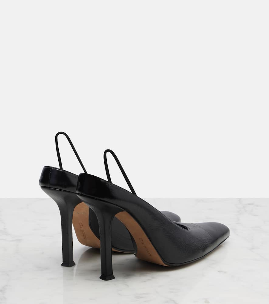 Calvin Klein Suki Leather Slingback Pumps In Black