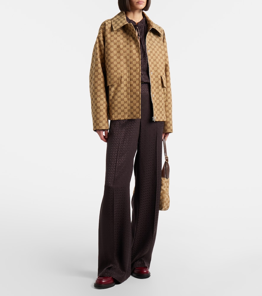  Gucci Gucci Weite Hose Aus Seiden-jacquard 