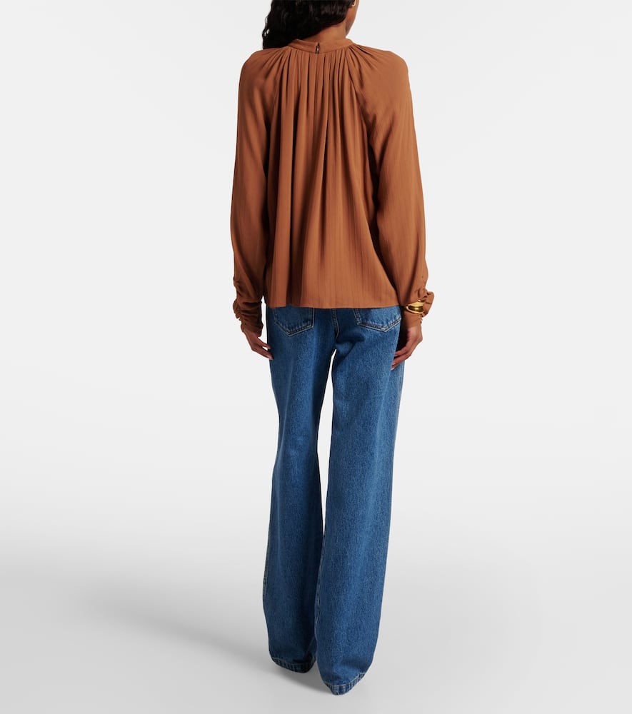 Joseph Garcia Draped Blouse In Brown