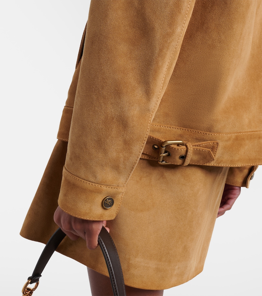  Etro Etro Crochet-trimmed Suede Jacket 