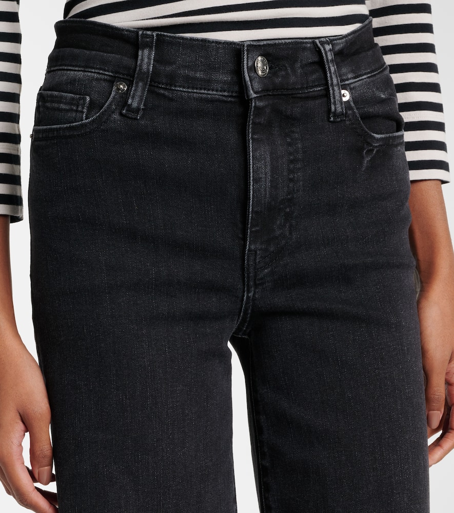Frame Le Slim Palazzo High-rise Wide-leg Jeans In Black