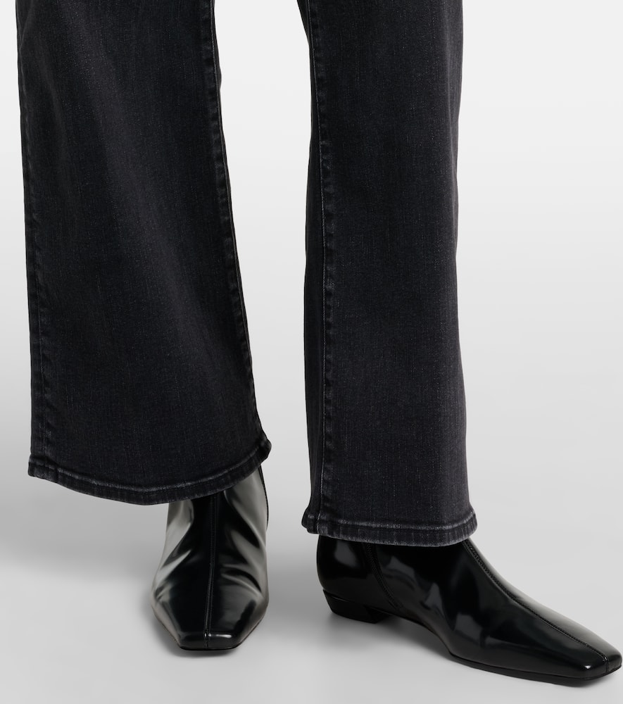 Frame Le Slim Palazzo High-rise Wide-leg Jeans In Black