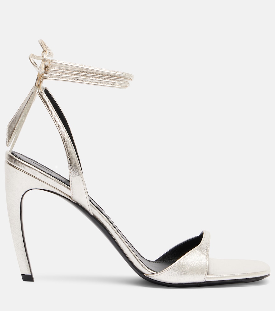  The Attico The Attico Slingback-sandalen Ora 95 Aus Metallic-leder 