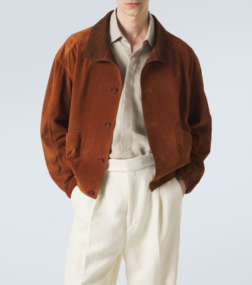 Zegna Zegna Suede Bomber Jacket 