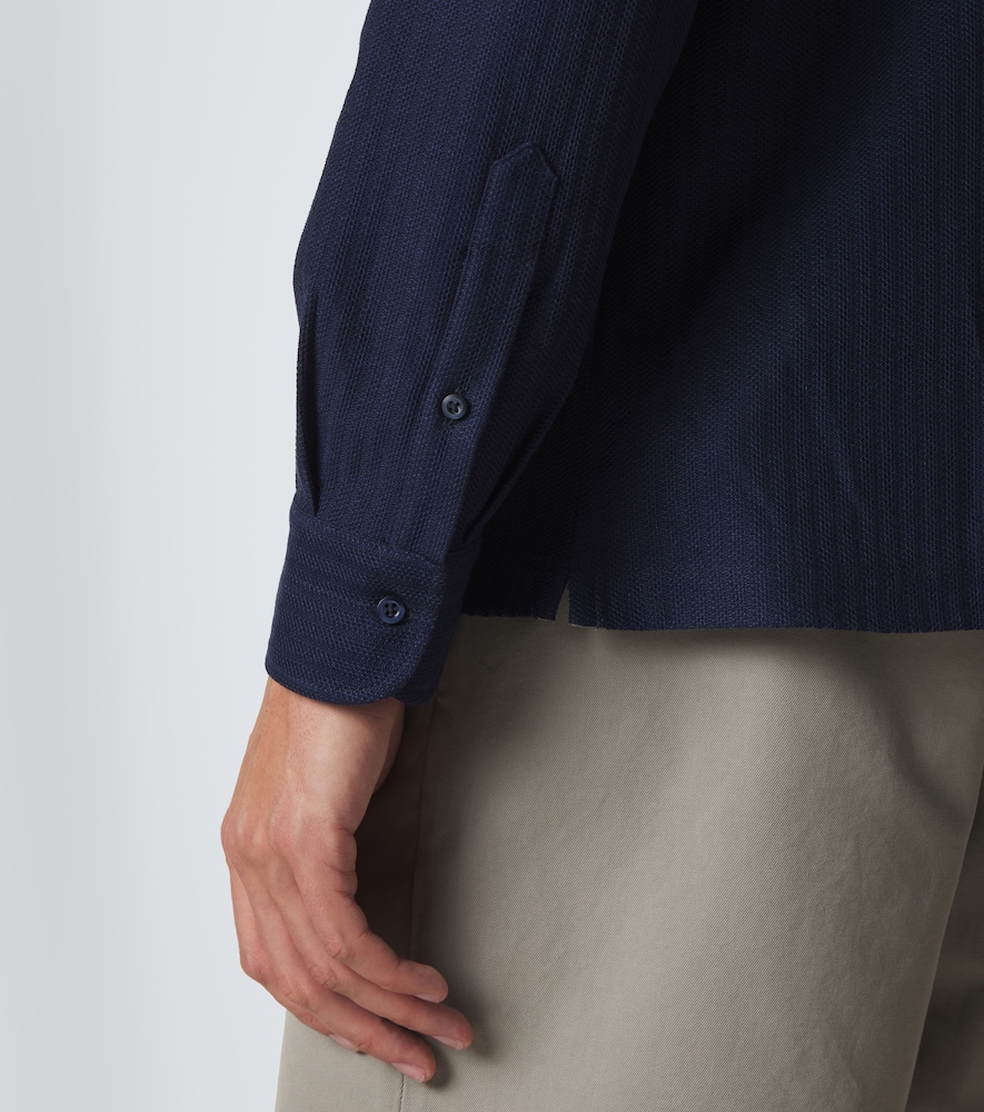 Brunello Cucinelli Brunello Cucinelli Hemd Aus Baumwolle Und Seide 