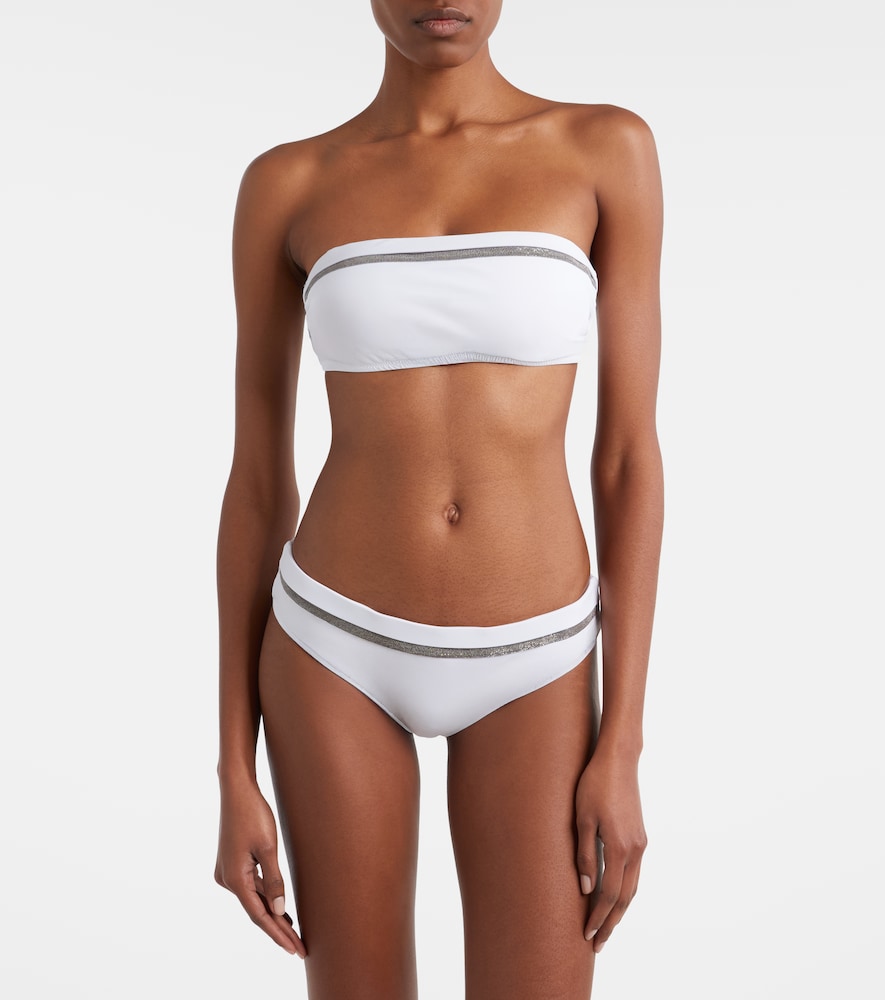 Brunello Cucinelli Embellished bikini top