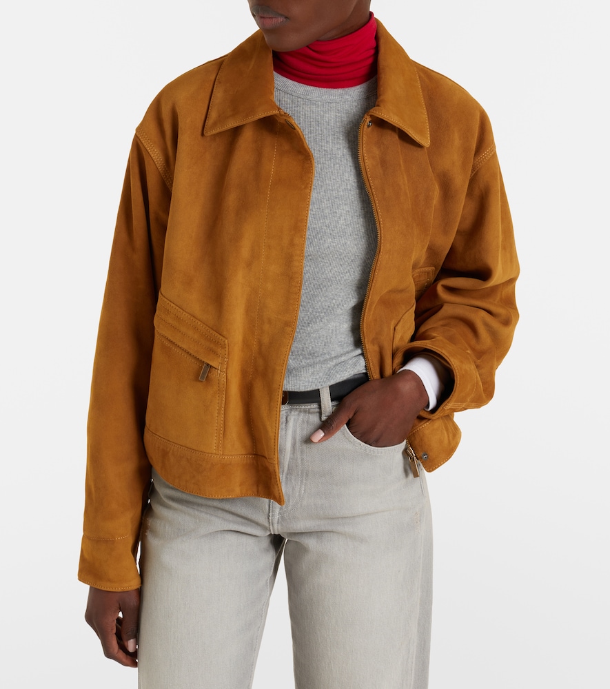 7 For All Mankind Cropped suede jacket