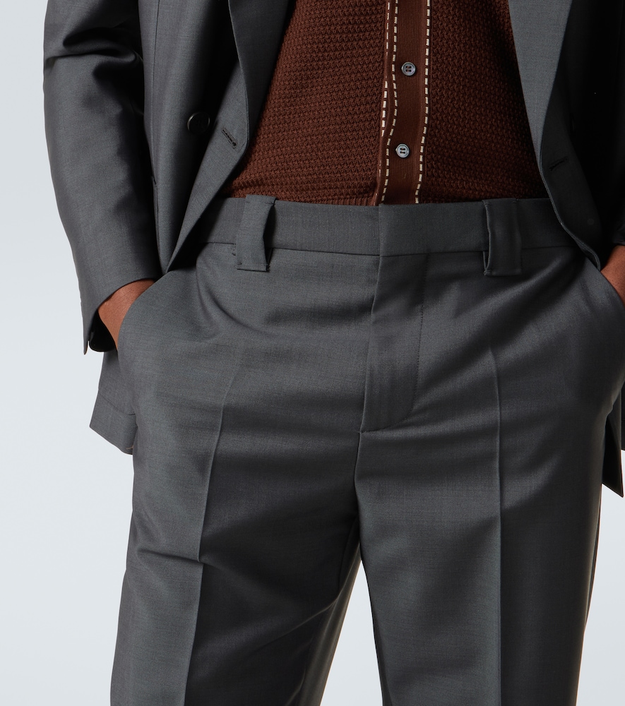  Versace Versace Gerade Cropped-hose Aus Wolle Und Mohair 