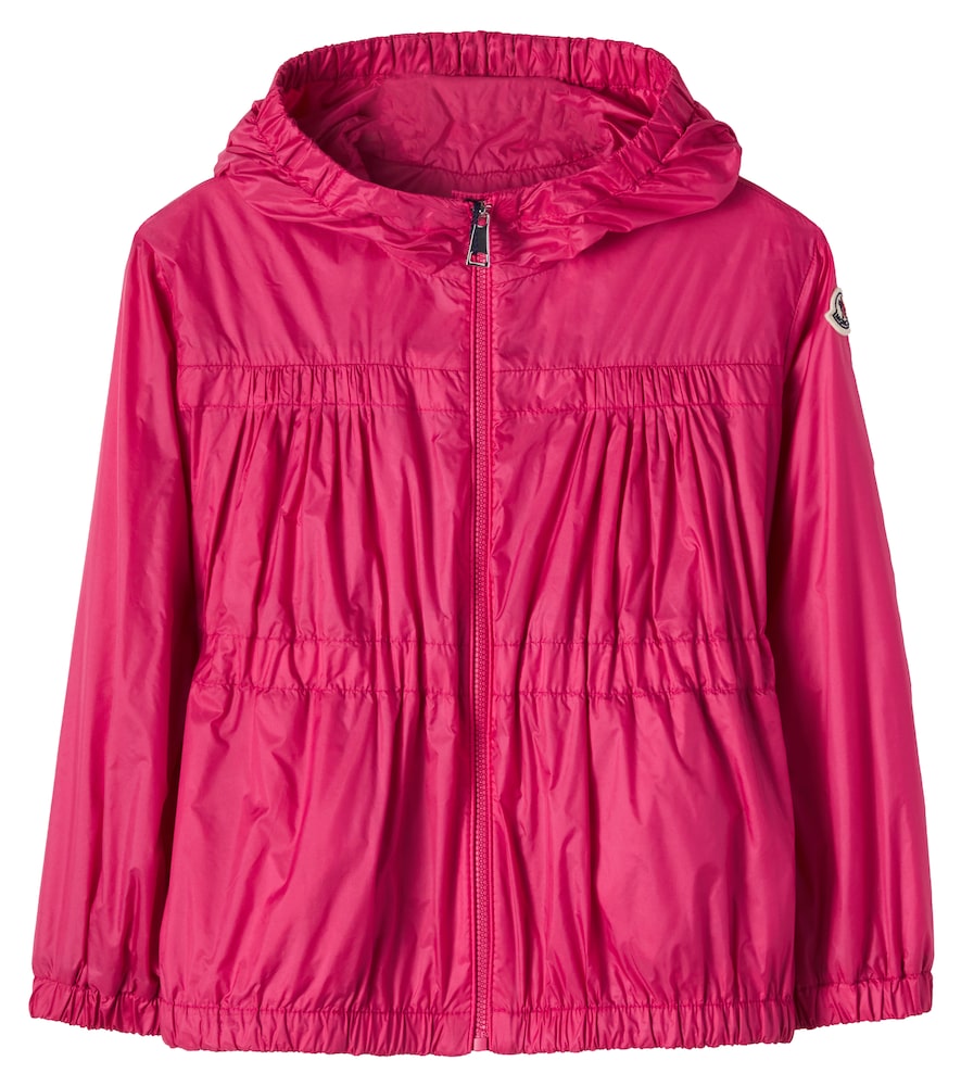 Moncler Enfant Aulne gathered hooded jacket