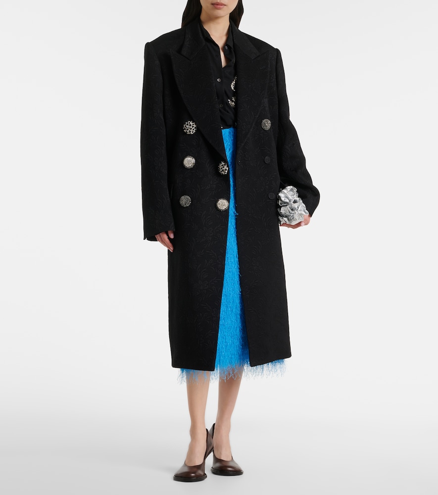 Dries Van Noten Embellished jacquard coat