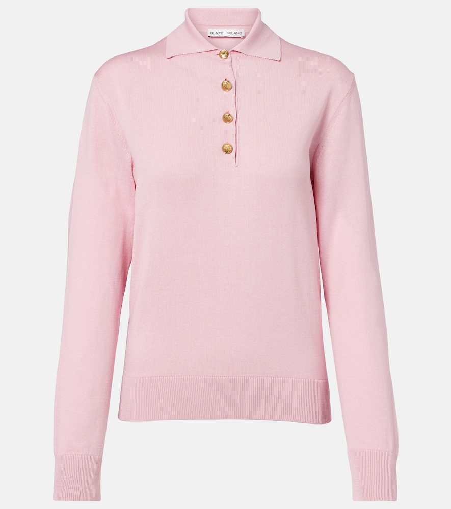 Blazé Milano Alegria Silk and Cotton Polo Sweater